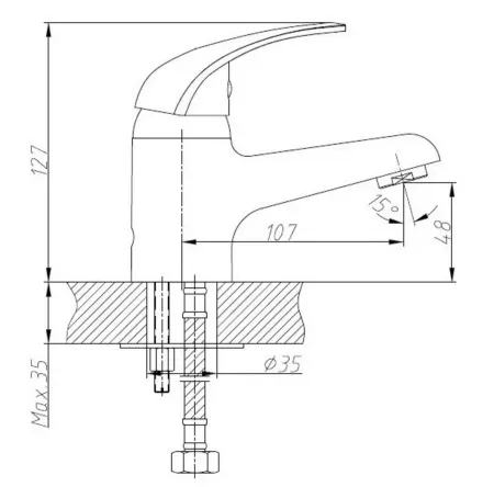 Смеситель для умывальника HB1003 1/2 "HAIBA"