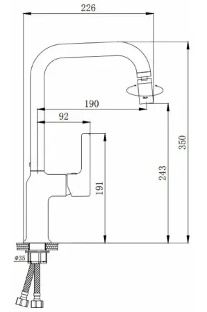 Смеситель д/кухни HB70814 1/2 "HAIBA"