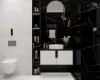 Керамогранит Лава Блэк черный 60х60 Полированный "Laparet" выводится