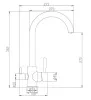 Смеситель д/кухни HB76840 с каналом д/фильтра 1/2 "HAIBA"