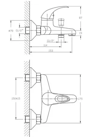 Смеситель для душа HB3015 "HAIBA"