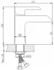 Смеситель для умывальника HB10805-7, черный 1/2 "HAIBA"